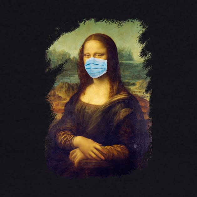 Mona Lisa Face Guard: Corona Virus Quarantine Mask Parody Fun Gift by Pro_Designs
